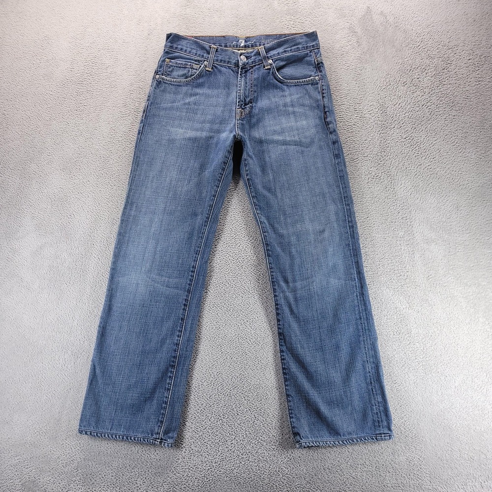 7 For All Mankind Jeans Mens 31x30 Blue Austyn Relaxed Straight Medium Wash